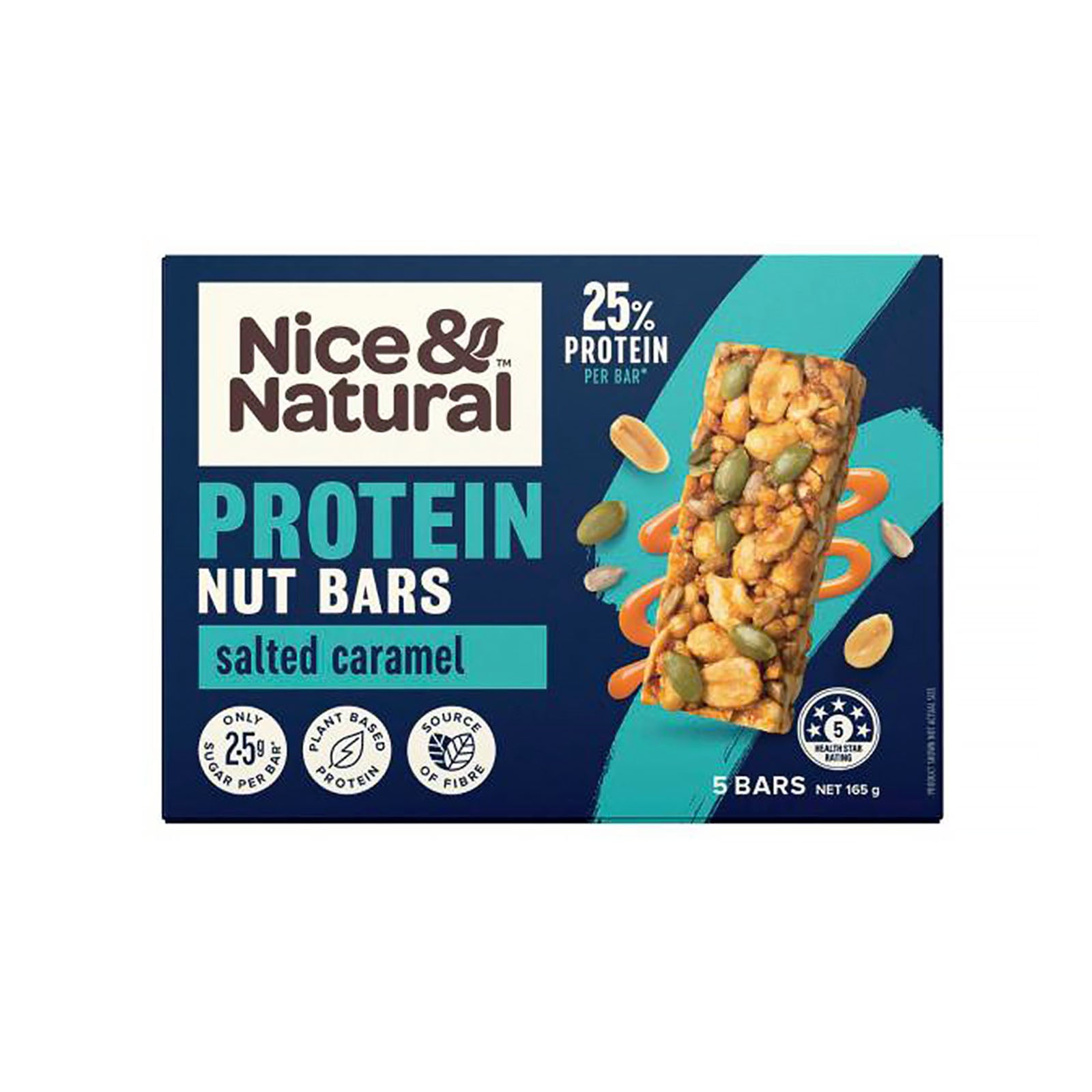 Nice And Natural Protein Nut Bar Salted Caramel 165g