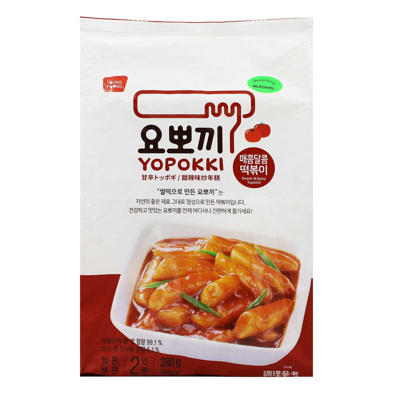 Yoppoki Sweet and Spicy Topokki Pouch Rice Cake 280g