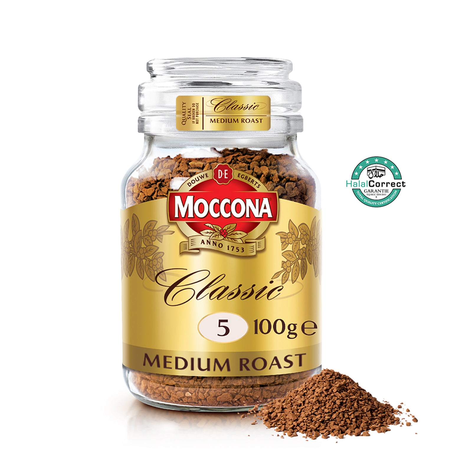 Moccona Classic Medium Roast 5 Coffee 100g
