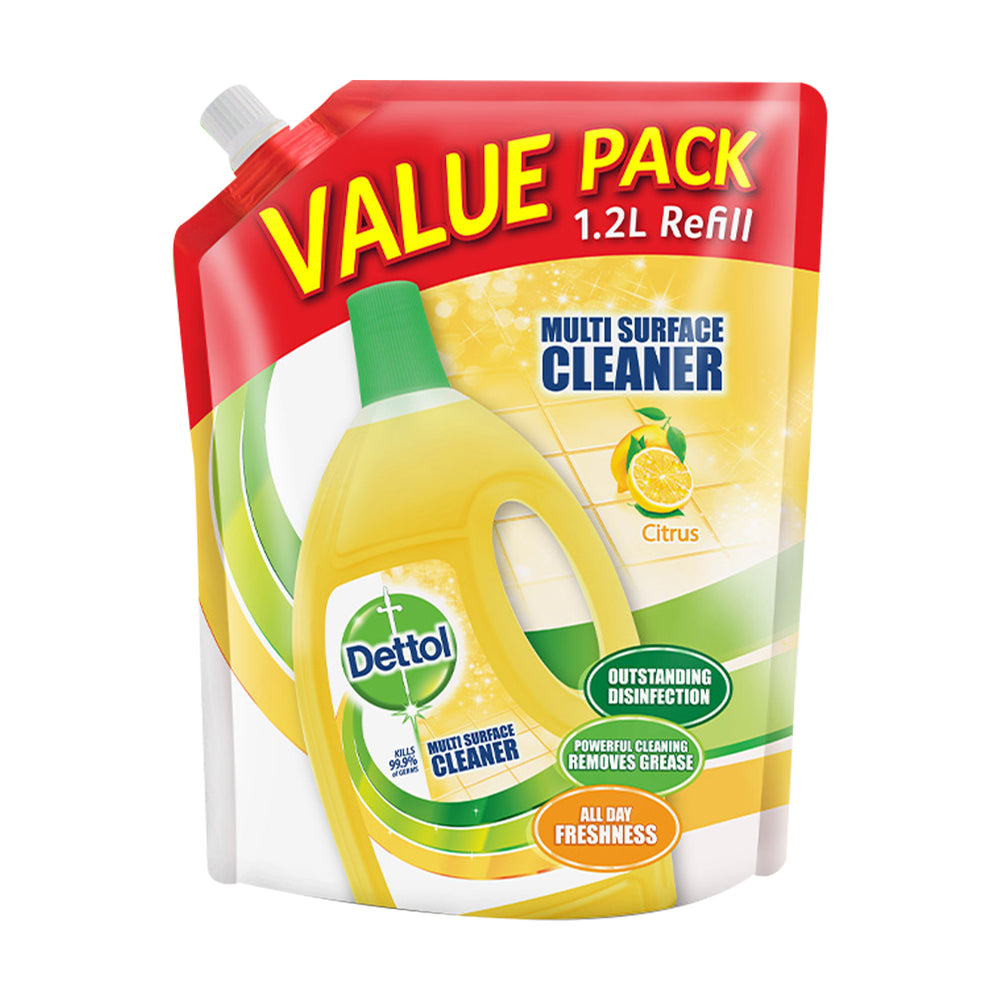 Dettol Multi Action Cleaner Refill Pouch Citrus 1.2L