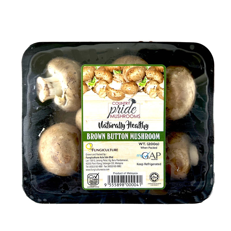 Country Pride Brown Button Mushroom 200g