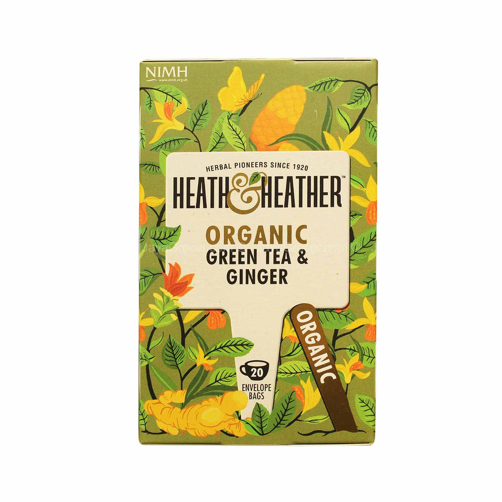 Heath & Heather Organic Green Tea & Ginger Tea 20pcs/pack
