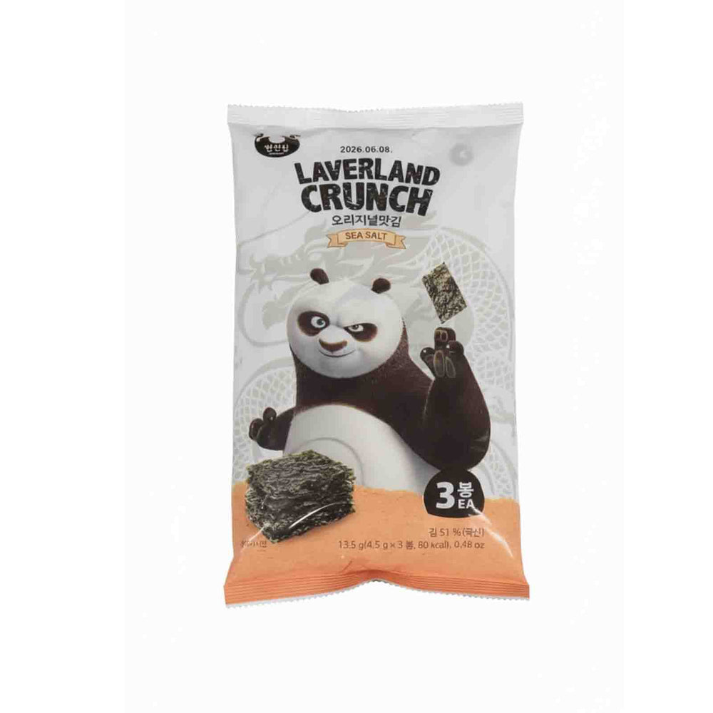 Manjun Laverland Crunch Sea Salt Korean Seaweed 4.5g x 3