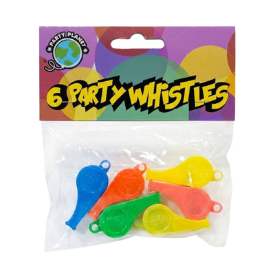 Party Planet Party Whistles 6pcs