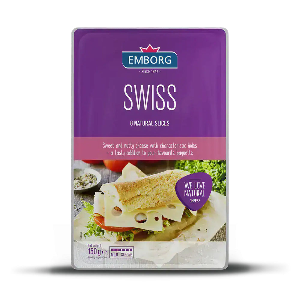 Emborg Swiss Cheese Slice 150g