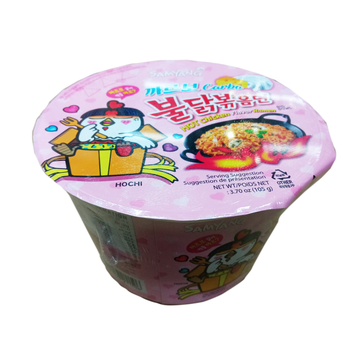 Samyang Carbonara Hot Chicken Flavour Ramen Instant Noodle Bowl 105g