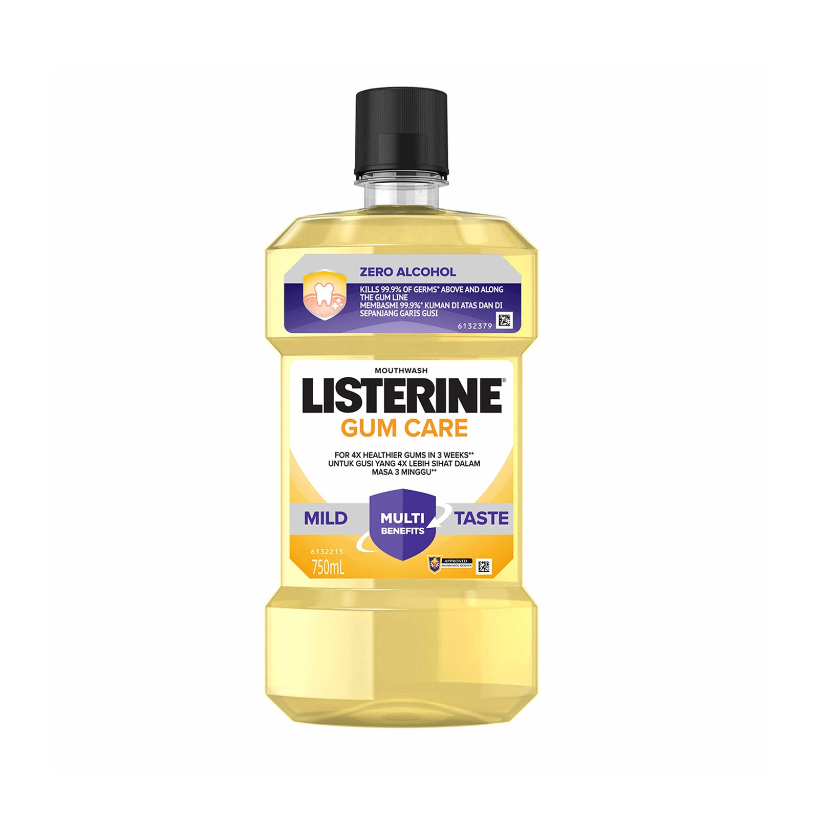Listerine Gum Care Less Intense Mouthwash 250ml