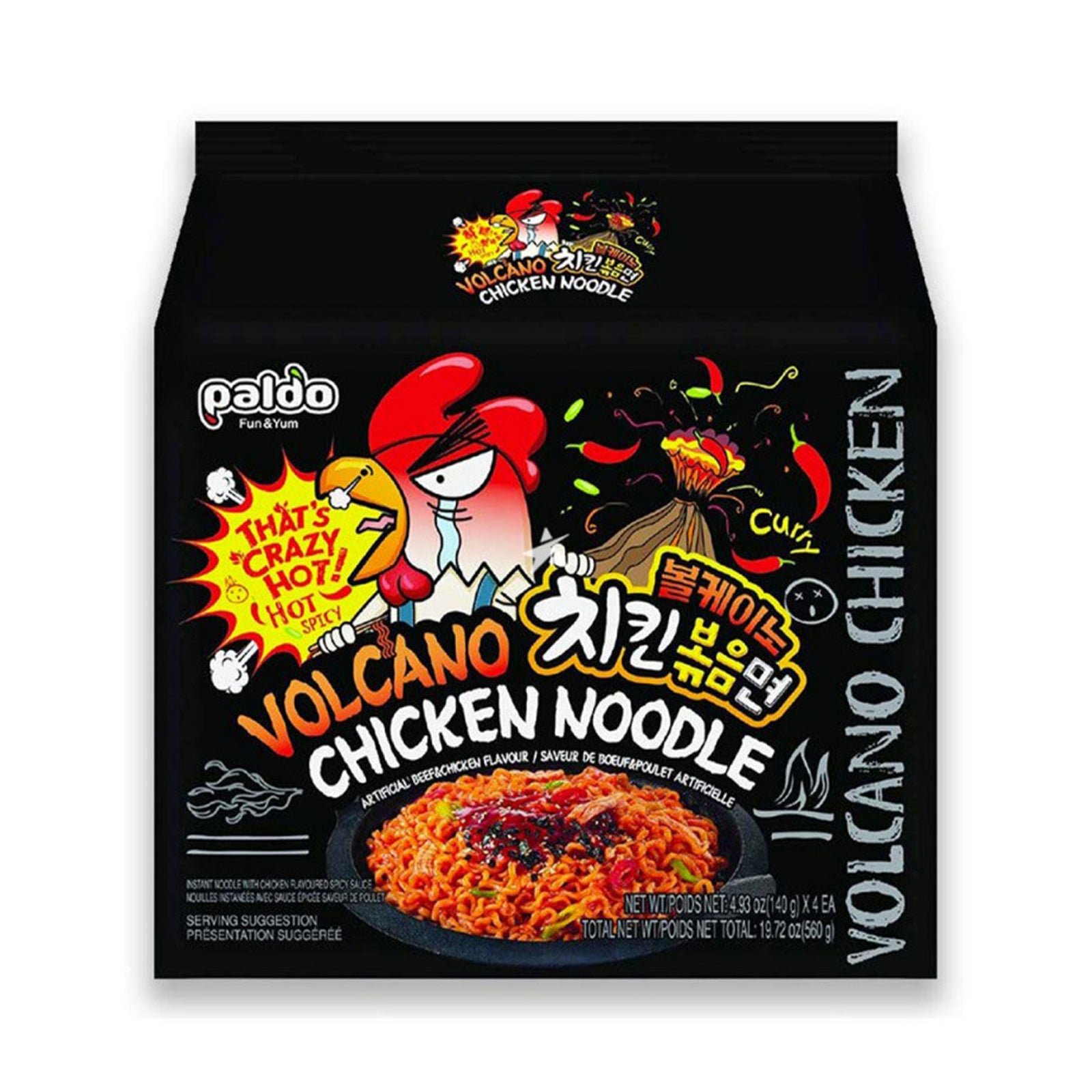 Paldo Volcano Chicken Noodle 140g x 4