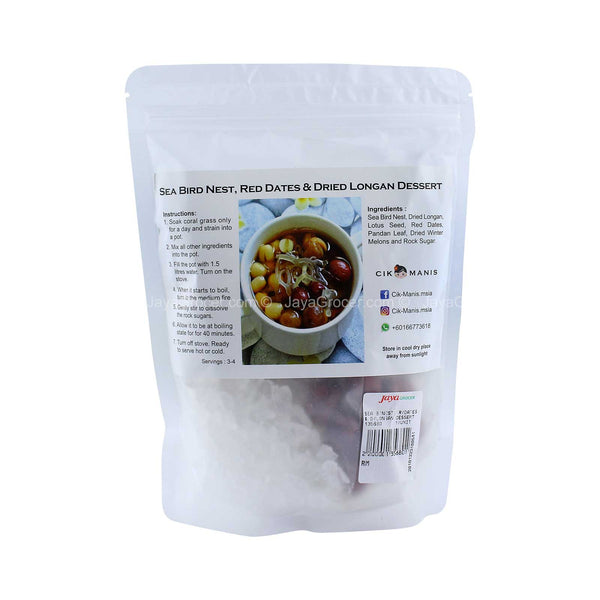 Cik Manis Sea Bird's Nest, Red Dates, and Dried Longan Dessert 1pack (highest price)