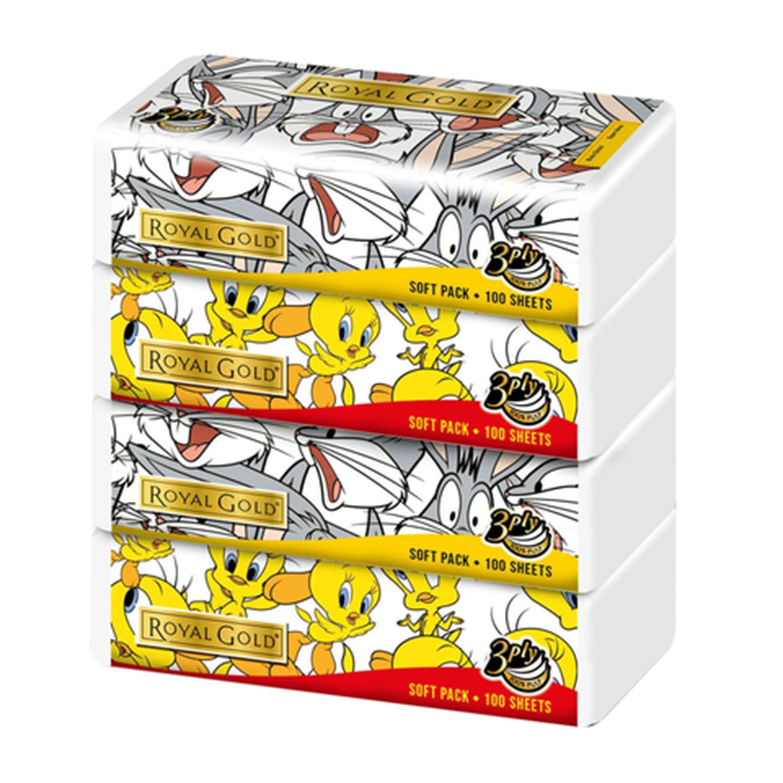 Royal Gold Soft pack 3Ply 100pcs x 4
