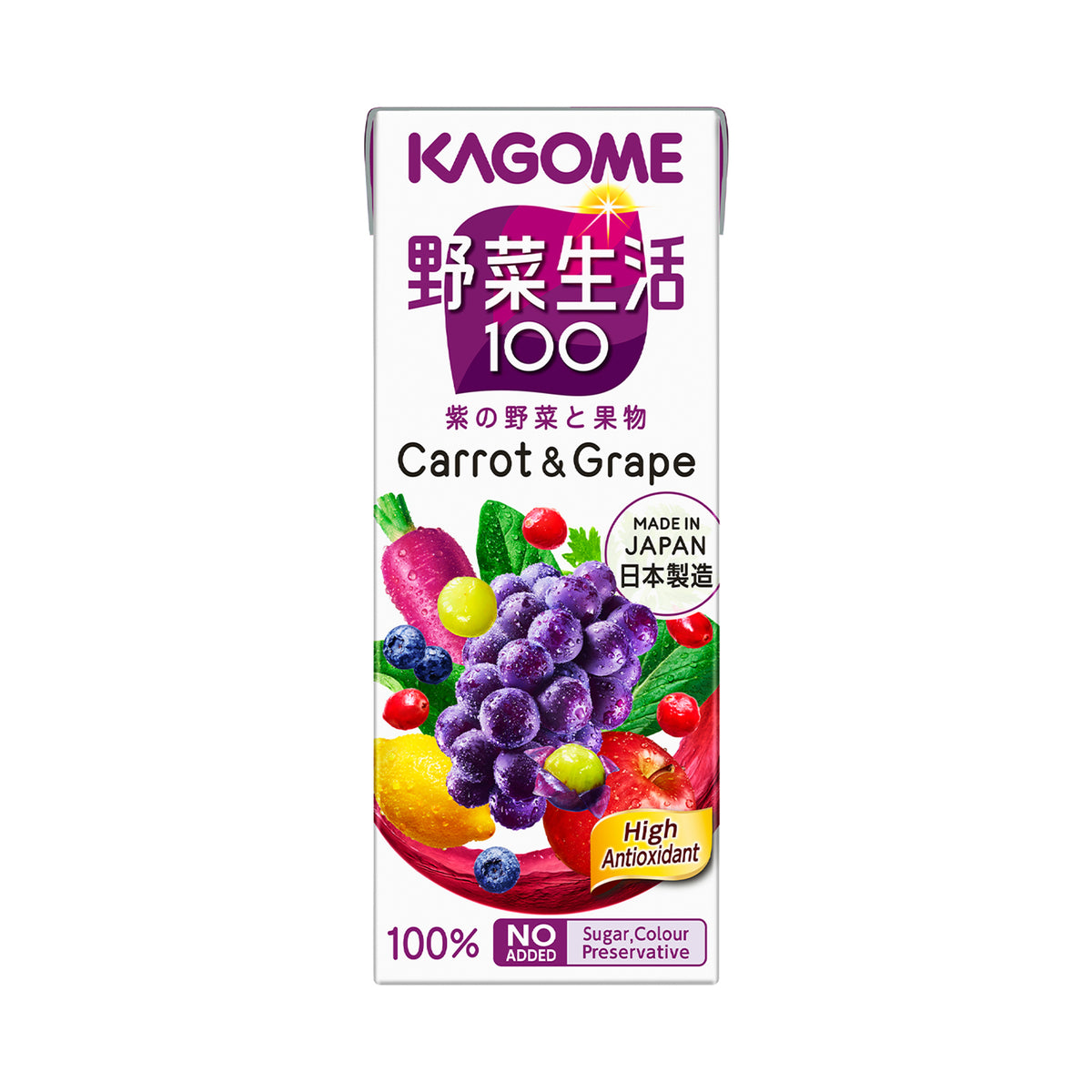 KAGOME YASAISEIKATSU CARRT & GRAPE 200ML