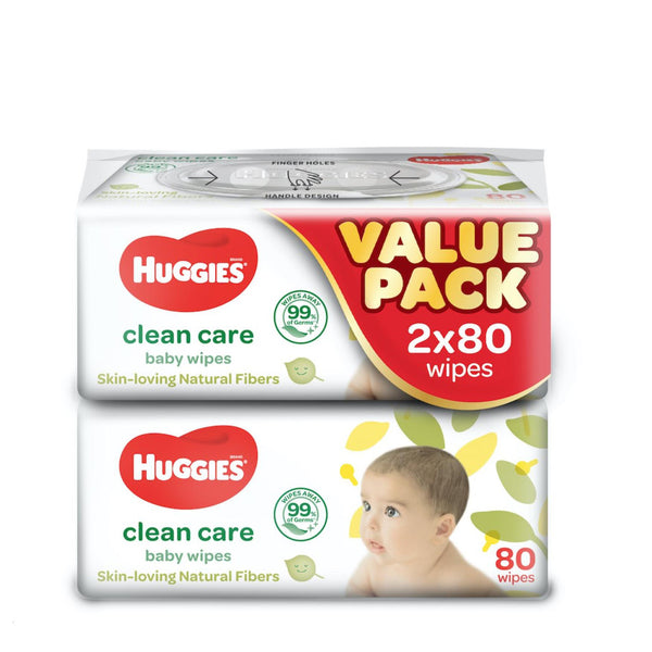 Huggies Baby Wipe Clean Care 80pcs x 2 (highest price)