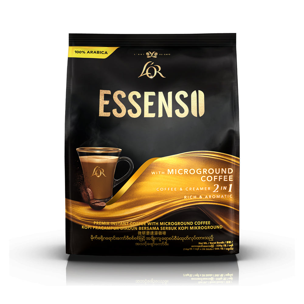 Lor Essenso Coffee & Creamer with MicroGround Instant 2 in 1 Coffee 16g x 20