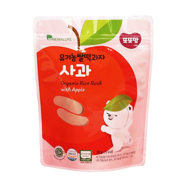 Renewallife DdoDdoMam Organic Rice Rusk - Apple 20g