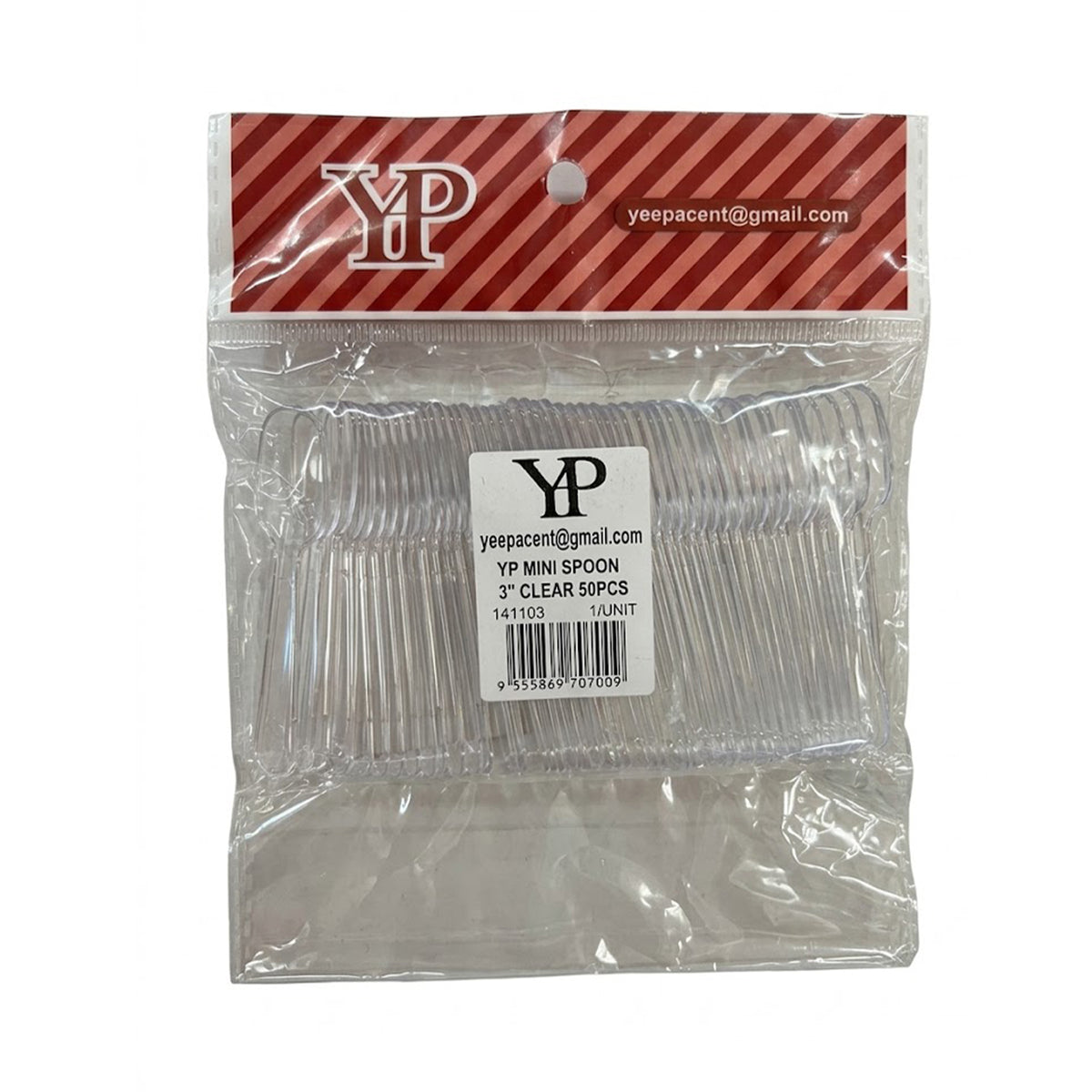 YP Mini Spoon 3inch Clear 50pcs/pack