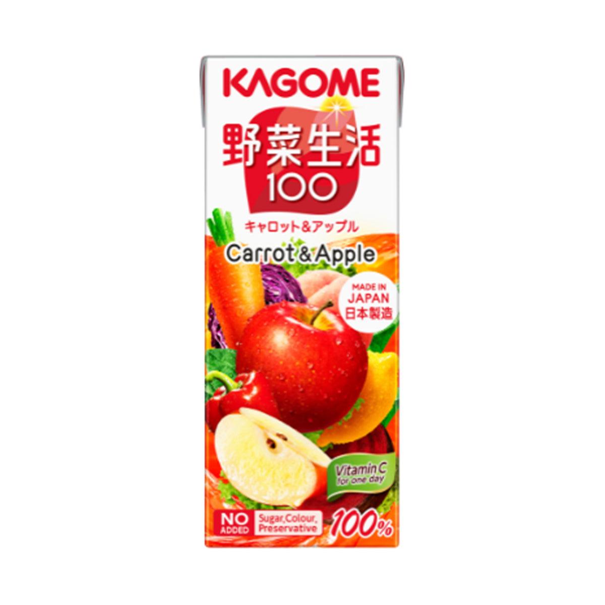 KAGOME YASAISEIKATSU CARRT & APPLE 200ML