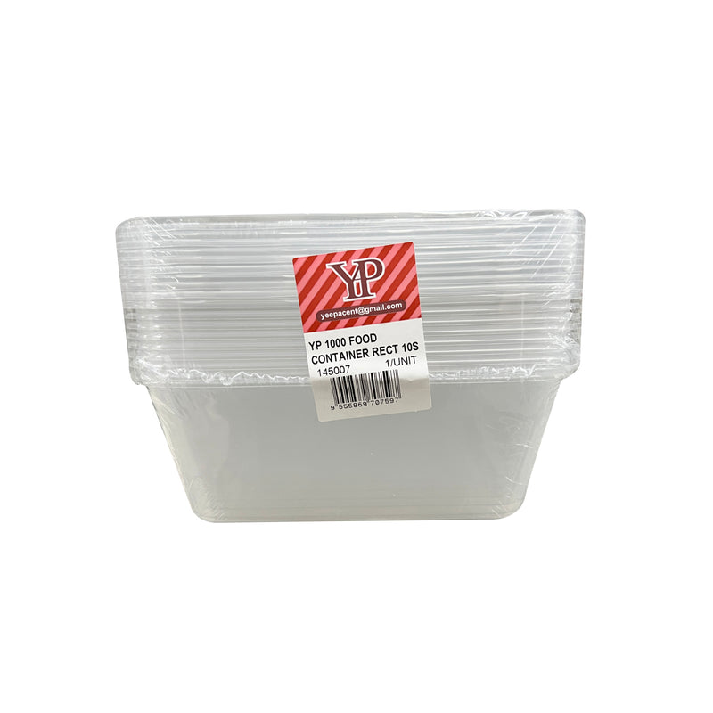 YP 1000 Food Container Rectangular 10pcs/pack