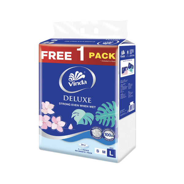 Vinda Delux 3Ply Softpack 100pcs x 4+1 (highest price)