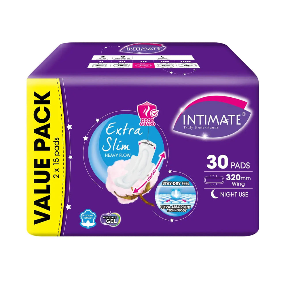 Intimate Night Ultra Long Maxi Wing Sanitary Pad 320mm 15pcs x 2