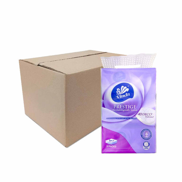 Vinda Prestige Facial Tissue Softpack 100pcs x 3 (highest price)