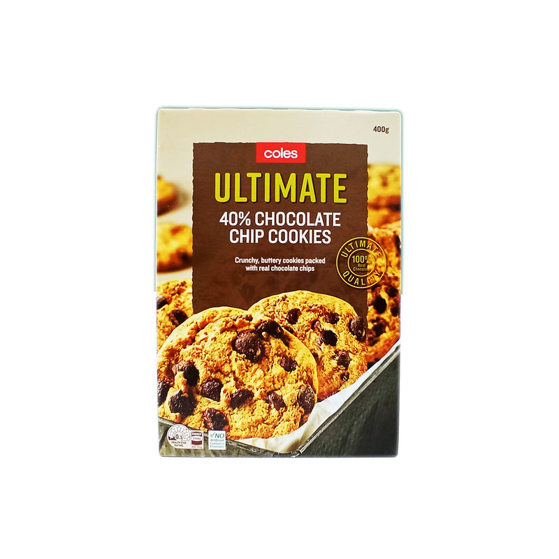 Coles Ultmate Cookies 40% Choc Chip 400g