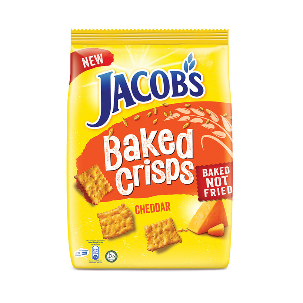 Jacobs Baked Crisps Cheddar Flavour 229g