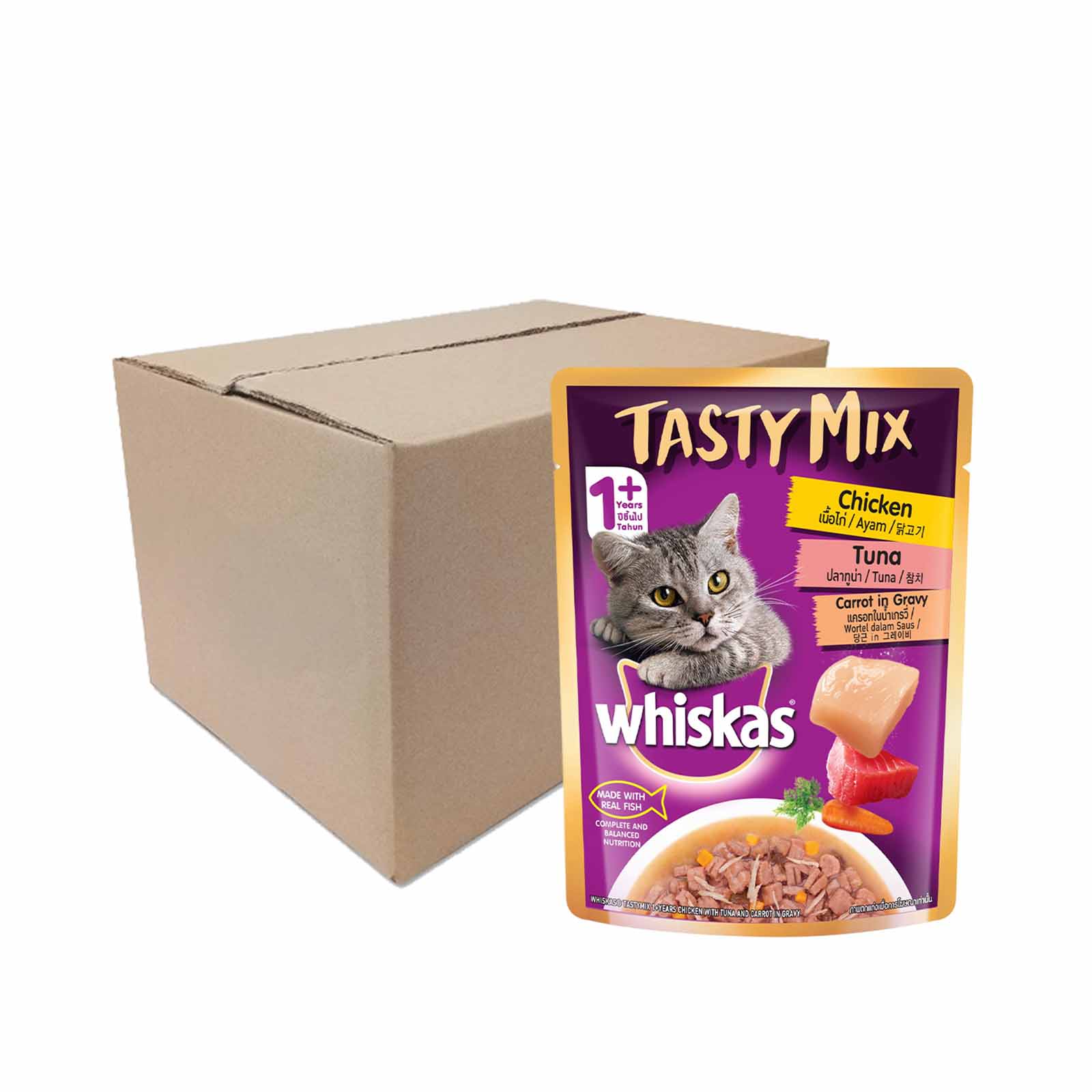 Whiskas Chicken Tuna Carrot In Gravy 70g