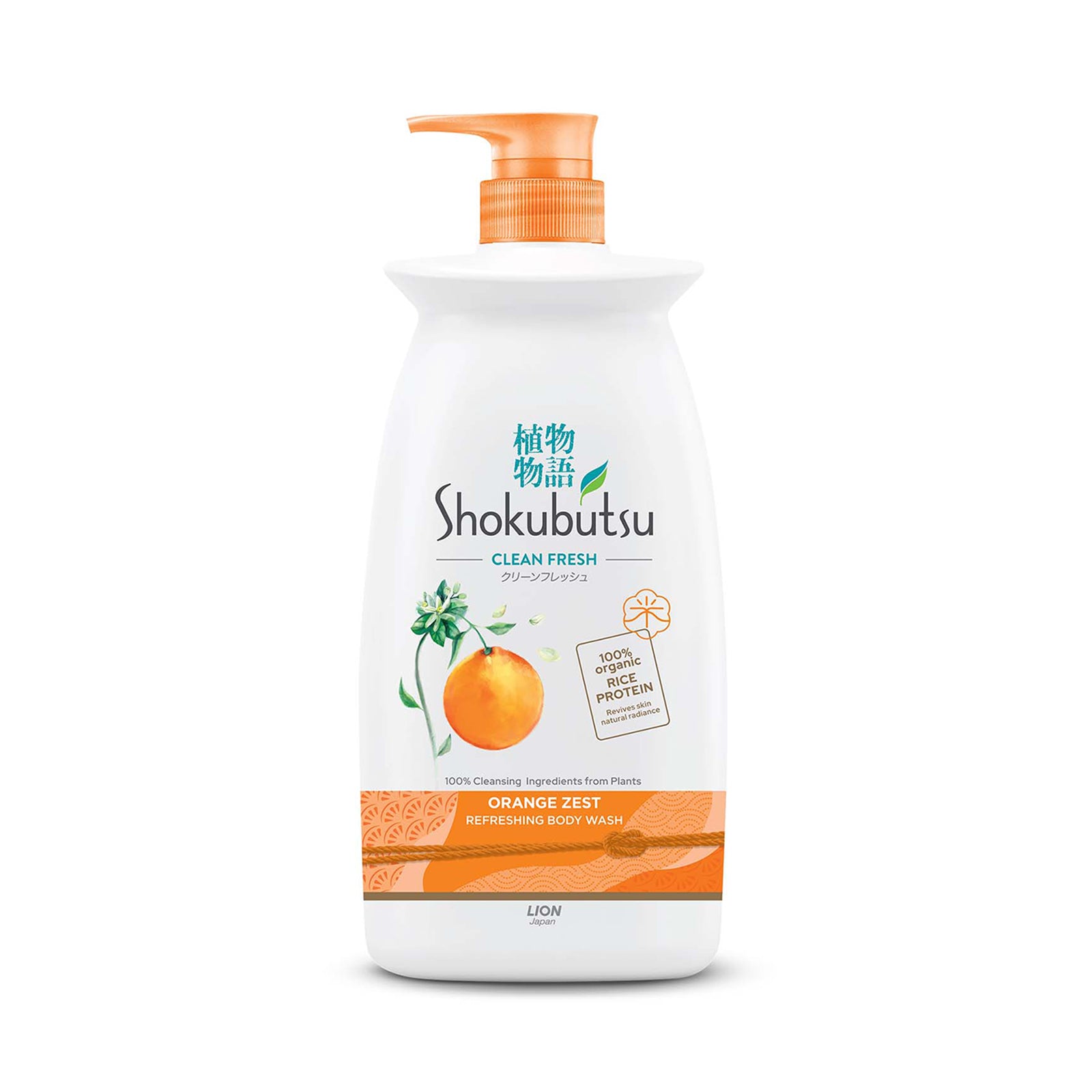 Shokubutsu Body Wash Orange Zest Scent 900g
