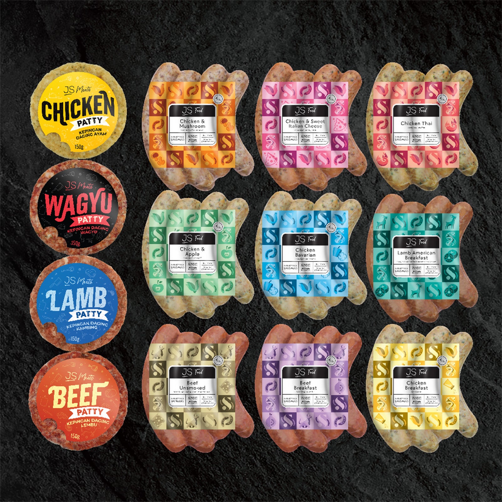 JS Meats Beef Breakfast Sausage 4pcs/pack