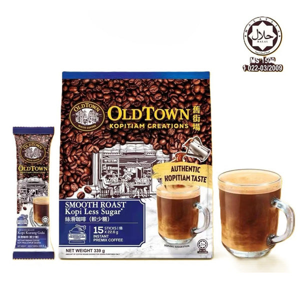 Old Town Kopitiam Smooth Roast Kopi Less Sugar 22.6g x 15