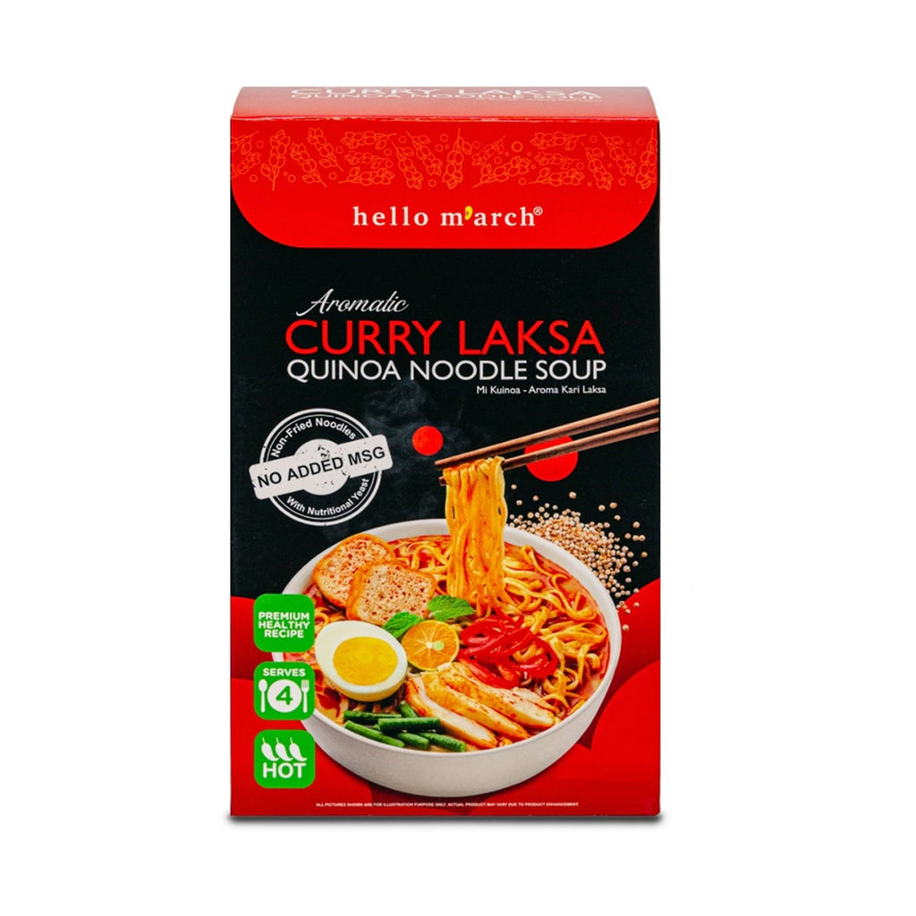 Hello M'arch Aromatic Curry Laksa Quinoa Noodle Soup 450g