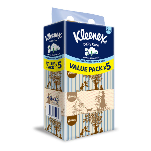 Kleenex Vintage Box Facial Tissue 2Ply 120sheets x 5