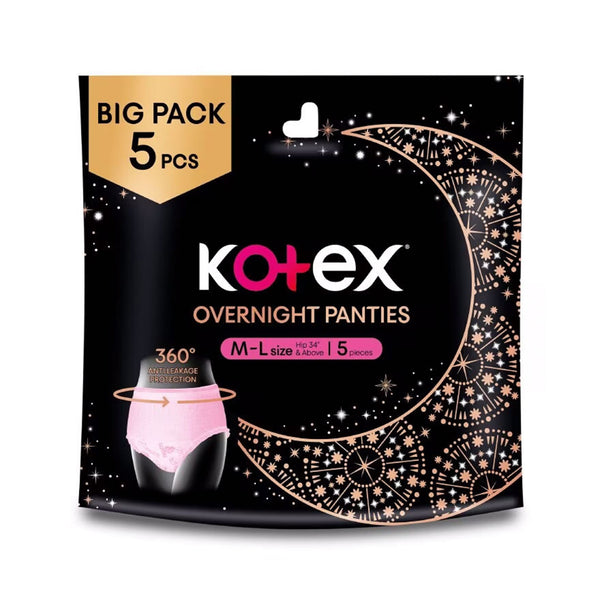 Kotex Overnight Panties Medium to Large 5sheets