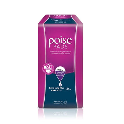 Poise Extra Long Plus Non Wing 10sheets