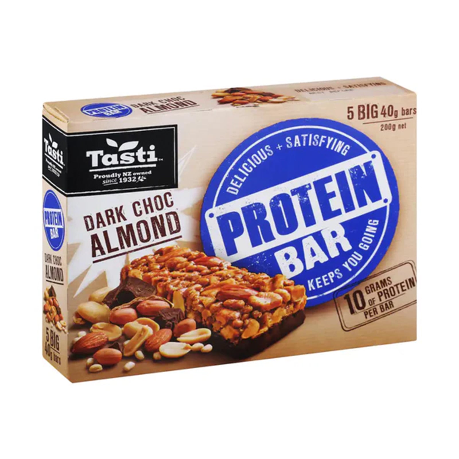Tasti Protein Bars Dark Chocolate Almond 200g