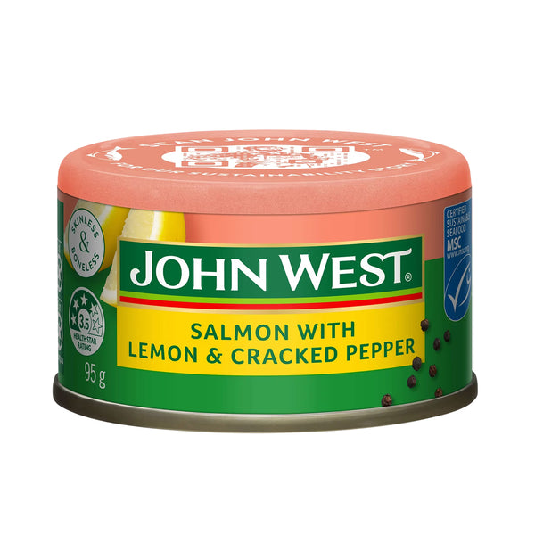 John West Skinless Salmon Lemon & Pepper 95g
