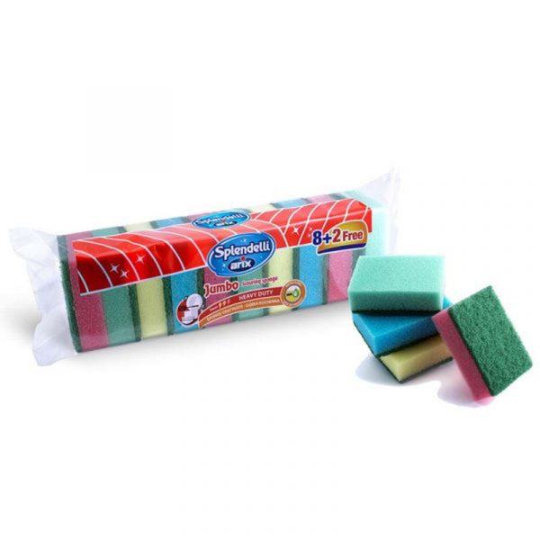 Arix Jumbo Colourful Sponge 10pcs/pack (highest price)
