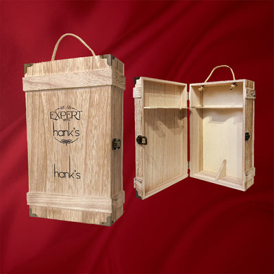 Hank's Double Bottle Wooden Box