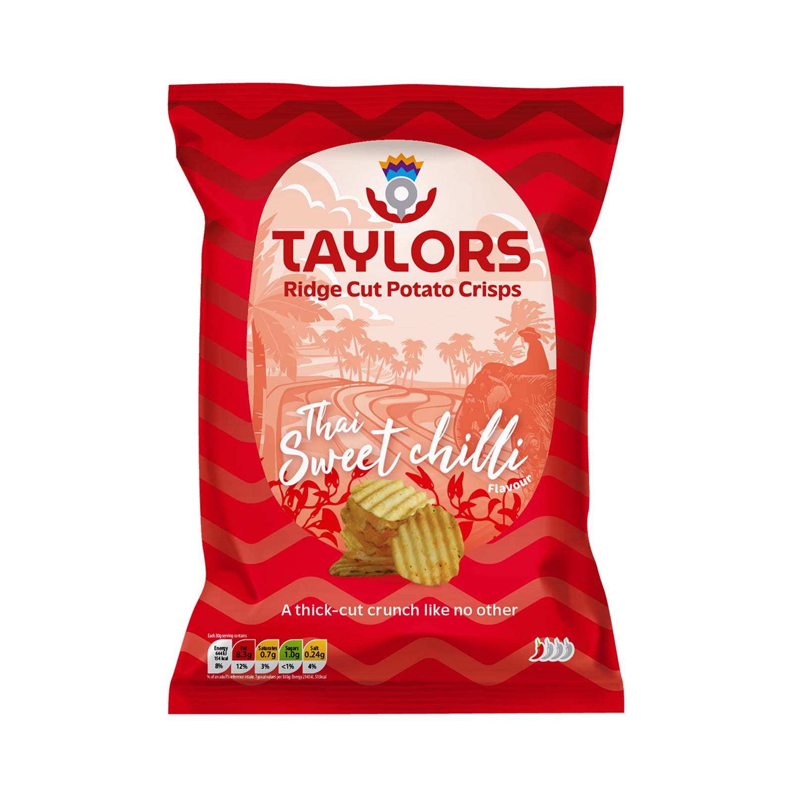 Taylors Thai Sweet Chili Ridge Potato Chips 150g