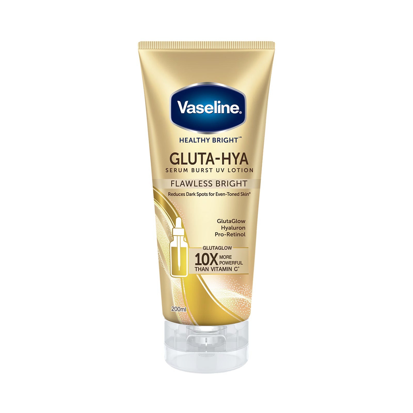 Vaseline Glutathione Hyaluron Serum Burst UV Lotion 330ml