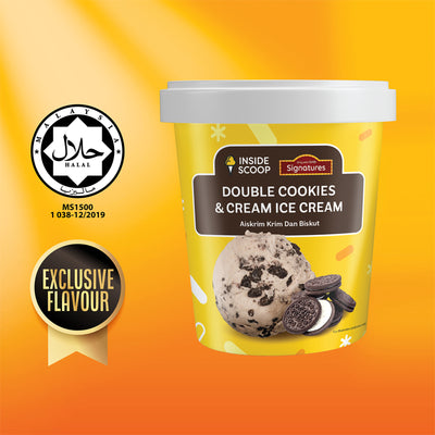Grab Signatures Inside Scoop Double Cookies & Cream 473ml