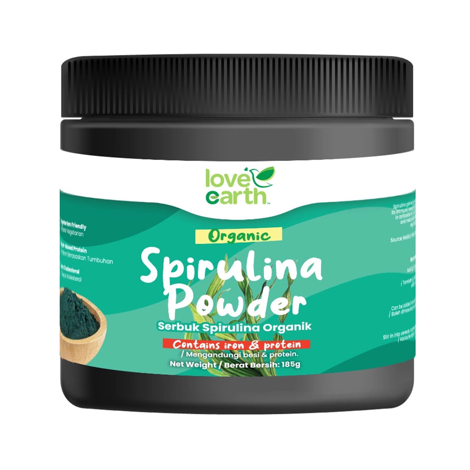 Love Earth Organic Spirulina Powder 185g