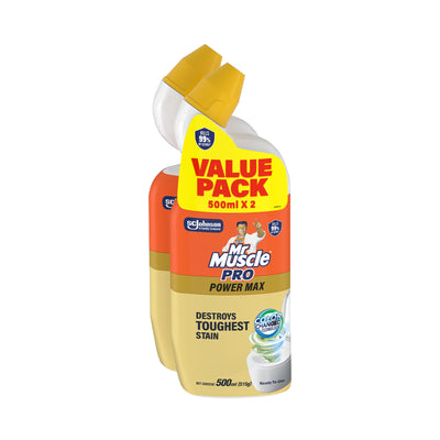 Mr Muscle Cleaner Power Max Toilet Bowl 500ml x 2
