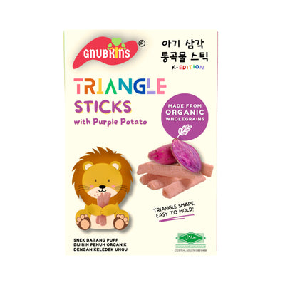 Gnubkins Oraganic Triangle Sticks with Purple Potato 32g