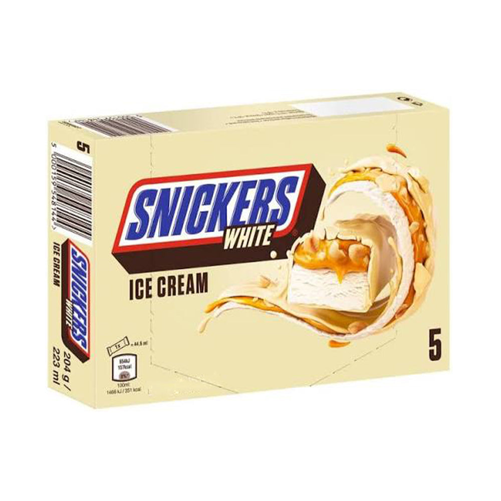 Snickers White Ice Cream Bar (5pack) 223ml