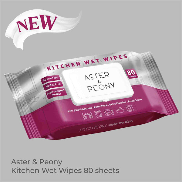 Aster & Peony Kitchen Wet Wipes Single Pack 80pcs/pack