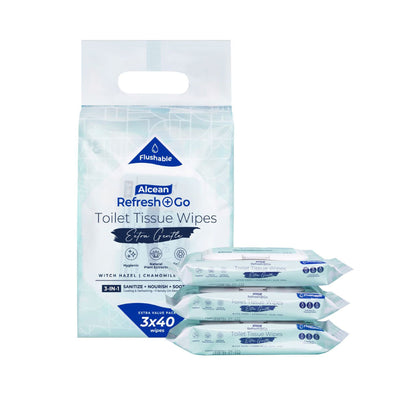 Alcean Toilet Tissue Wipes 40sheets x 3