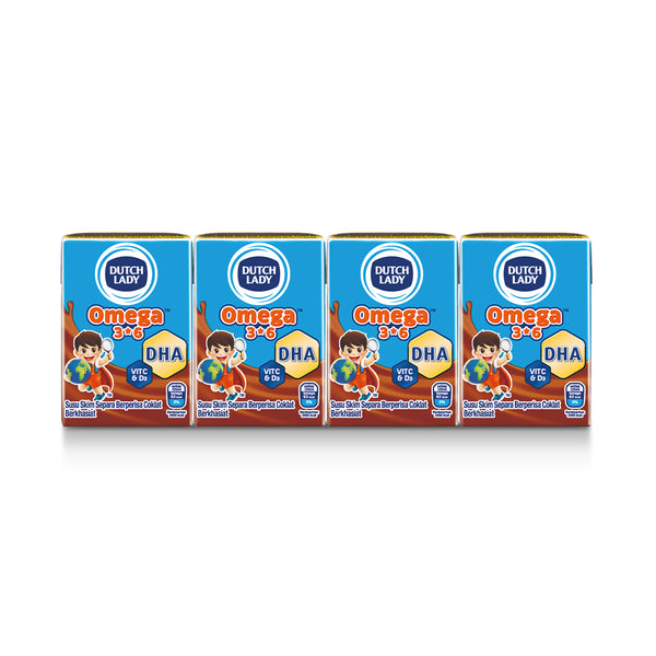 Dutch Lady UHT Omega 3 & 6 Chocolate Milk 125ml x 4