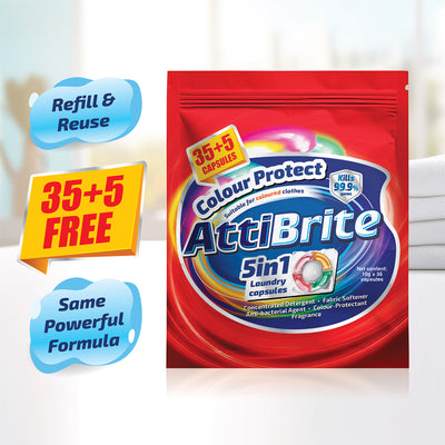 Attibrite Laundry Capsules Colour Protect Refill 10g x 35