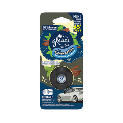 Glade Vent Clip Peppermint and Sandalwood Starter Kit 2ml